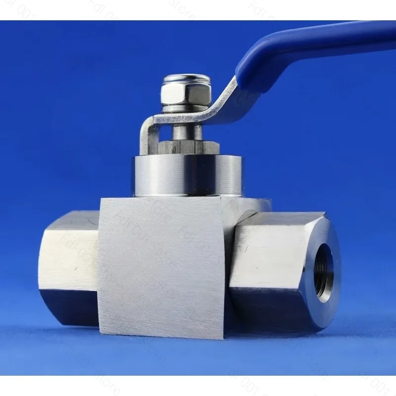 Straight Through High Pressure Stainless Steel Ball Valve Internal Thread Hydraulic Fluid Pipeline Switch Valve