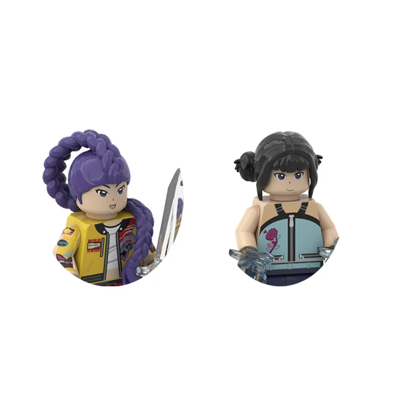 Mini Kpop Demonen Jagers Bouwsteen 1/2/3pcs Leuke 4.7cm Zoe Rumi Mira Kpop meisje Groep Gemonteerd Beeldje Speelgoed Voor Fans Geschenken