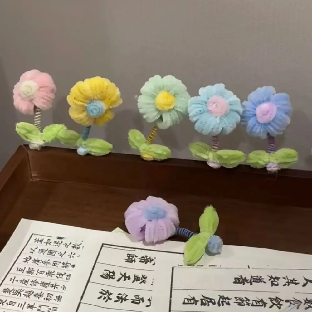 

Creative Plush Twist Stick Material Set Flower Cartoon DIY Flower Material Ultra Dense Fluffy Wool Twist Stick Set Kids Gift