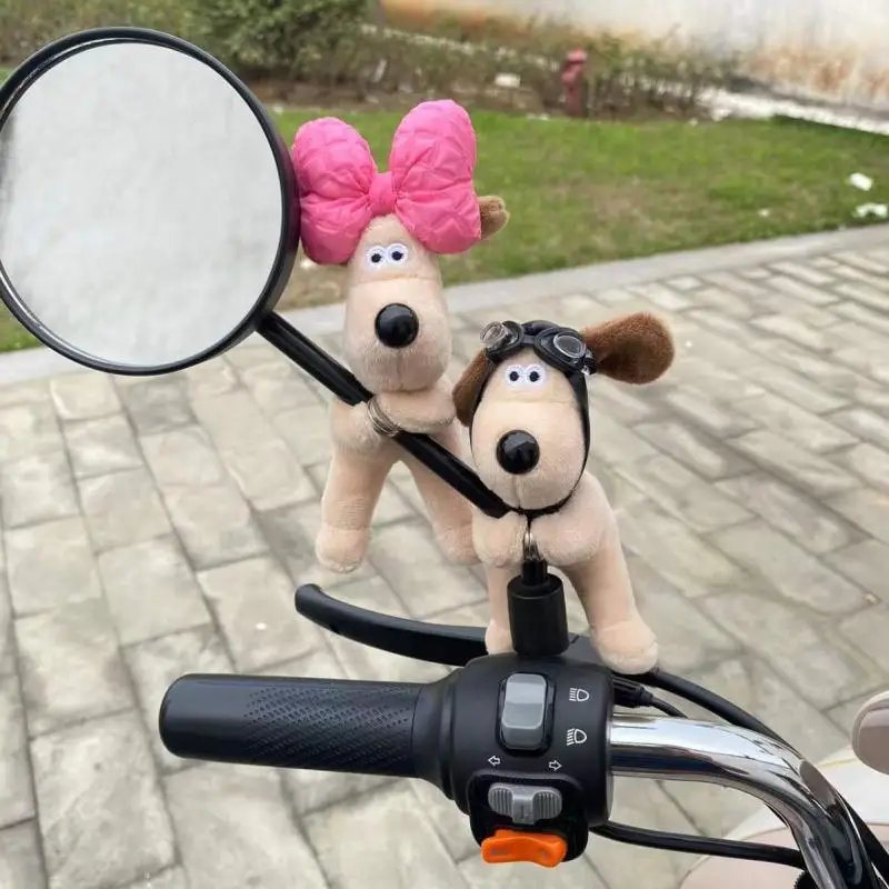 Kawaii Wallace&gromit Stuffed Toys Plush Doll Motorcycle Car Decorative Accessories Cartoon Cute Magnet Pendant