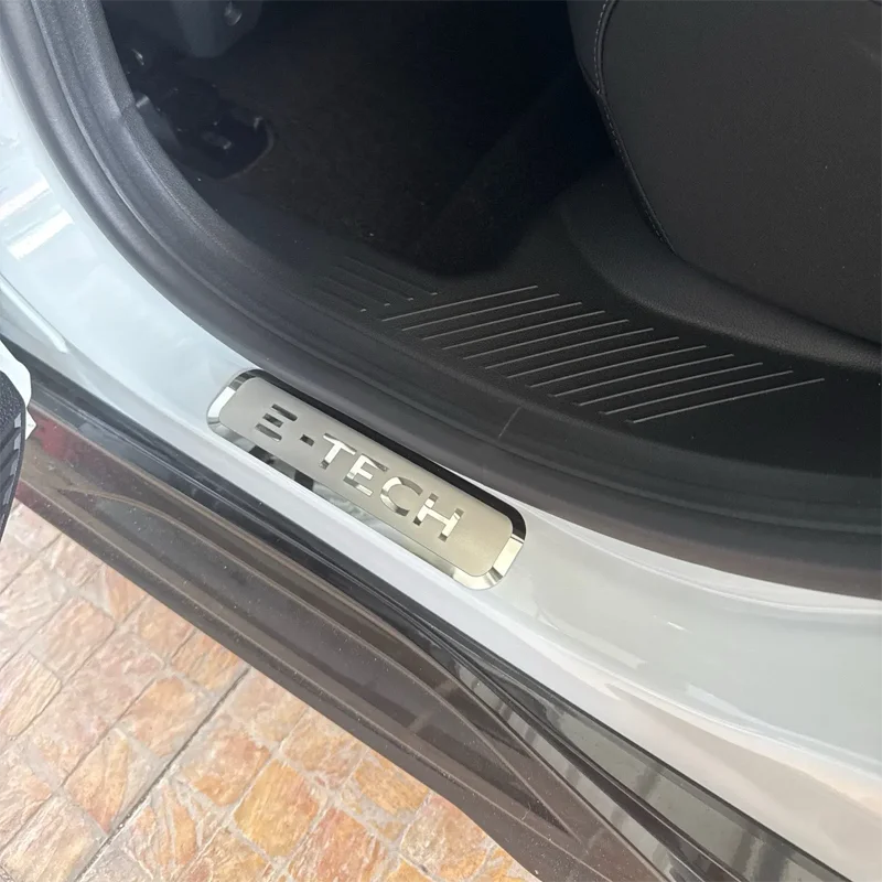 For Renault 5 2024 2025 Car Door Sill Scuff Plate Pedal Cover Exterior Threshold Protector Auto Stickers Trim Accessories view 2
