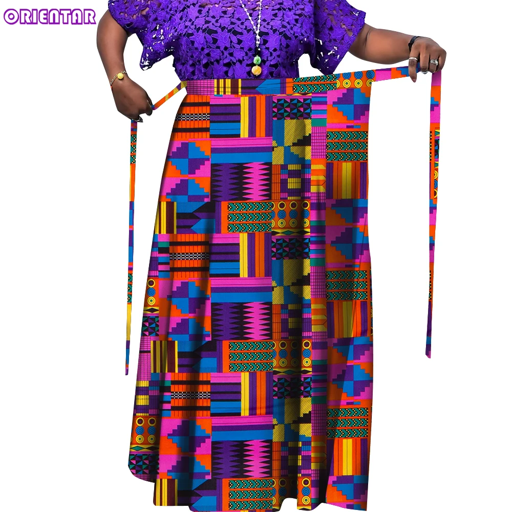 

ORIENTAR Women Traditional Mermaid Long Skirt Dress Africa Bazin Riche Print Clothing Lady Women Loincloth Plus Size WY9792-2