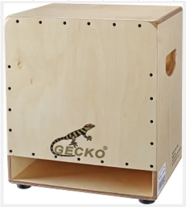 GECKO CD02 Cajon Box Drum Hot Sale Percussion Instruments Snare String Cajon Drum Instrument Musical Natural Bass Cajon Box Drum