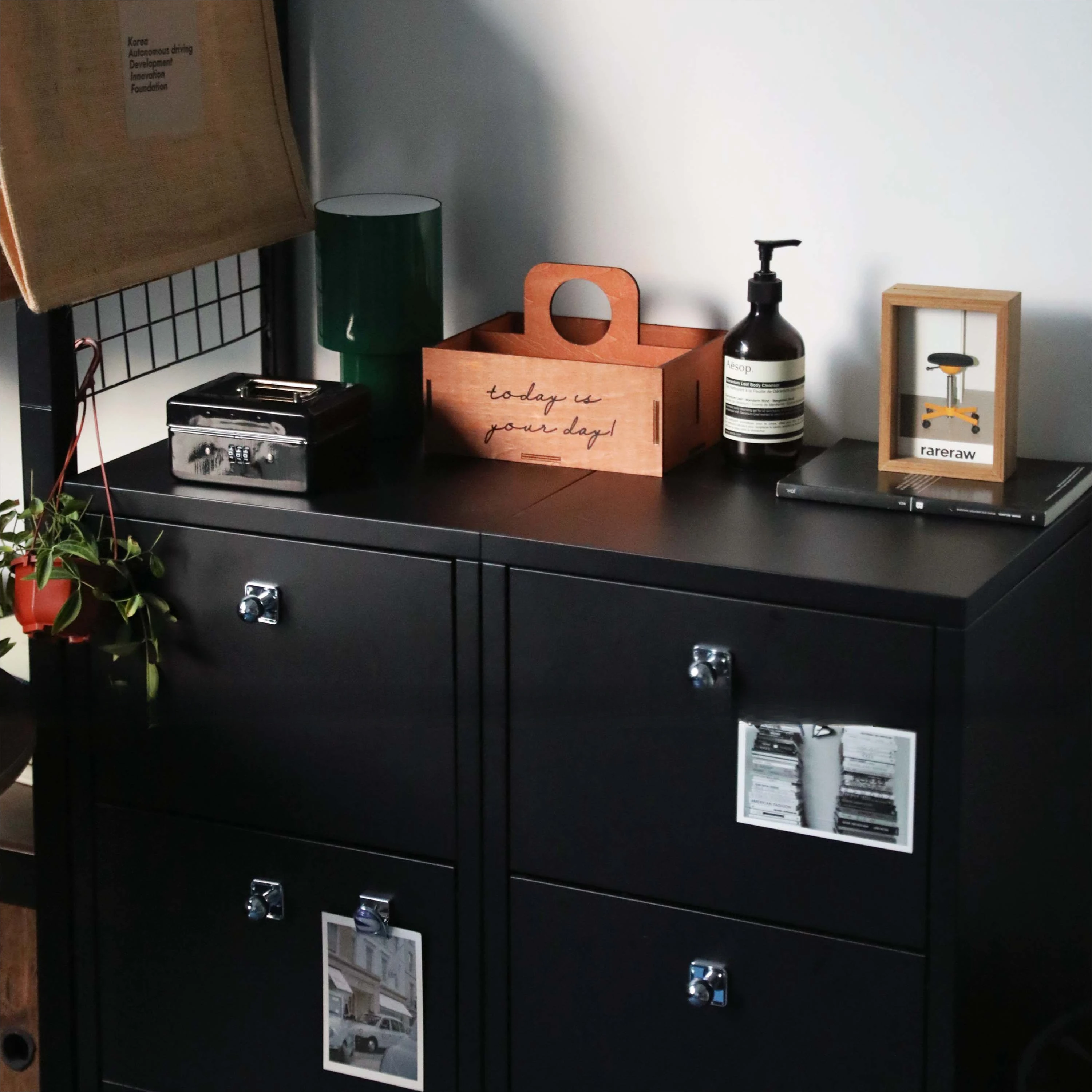 Home Furnishing Iron Storage Bedside Study Storage Edge Drawer Cabinet