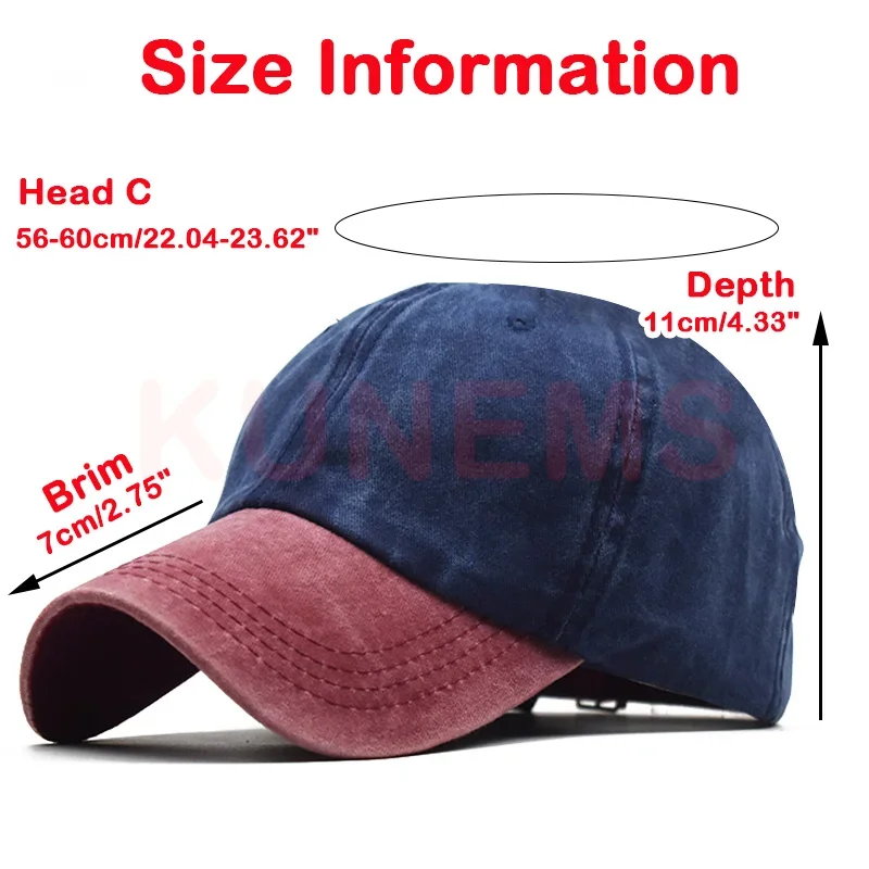 KUNEMS Custom Logo Retro Baseball Cap for Men and Women Parent-child Hat Embroidery Hat Customize Cap Graphic Print Wholesale