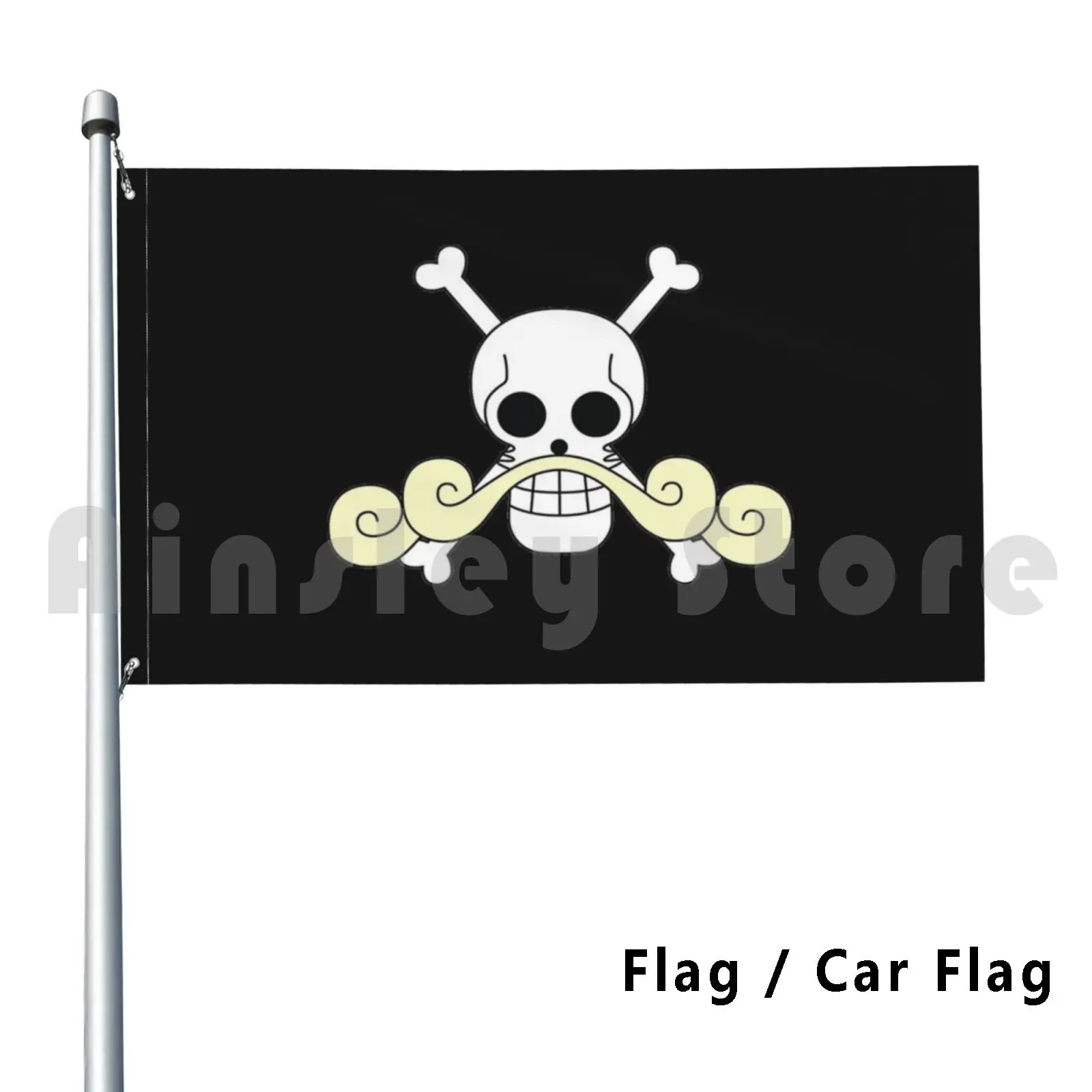 Copie De Zoro Logo Outdoor Decor Flag Car Flag Whitebeard Logo Pop Culture Luffy Anime Manga
