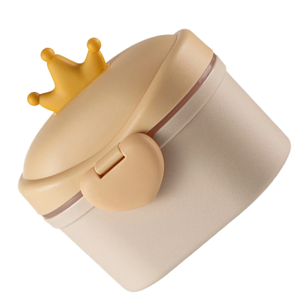 

Milk Powder Box 1 Separate Spoon Storage Container for Travel Yellow Baby Food Dispenser Secure Sealed No Leakage