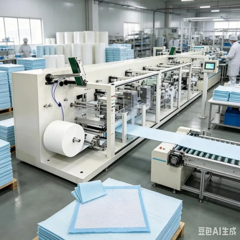 Fully Automatic Medical Compresses Sterile Disposable Non Woven Pad Making Machine Easy Operate Customized