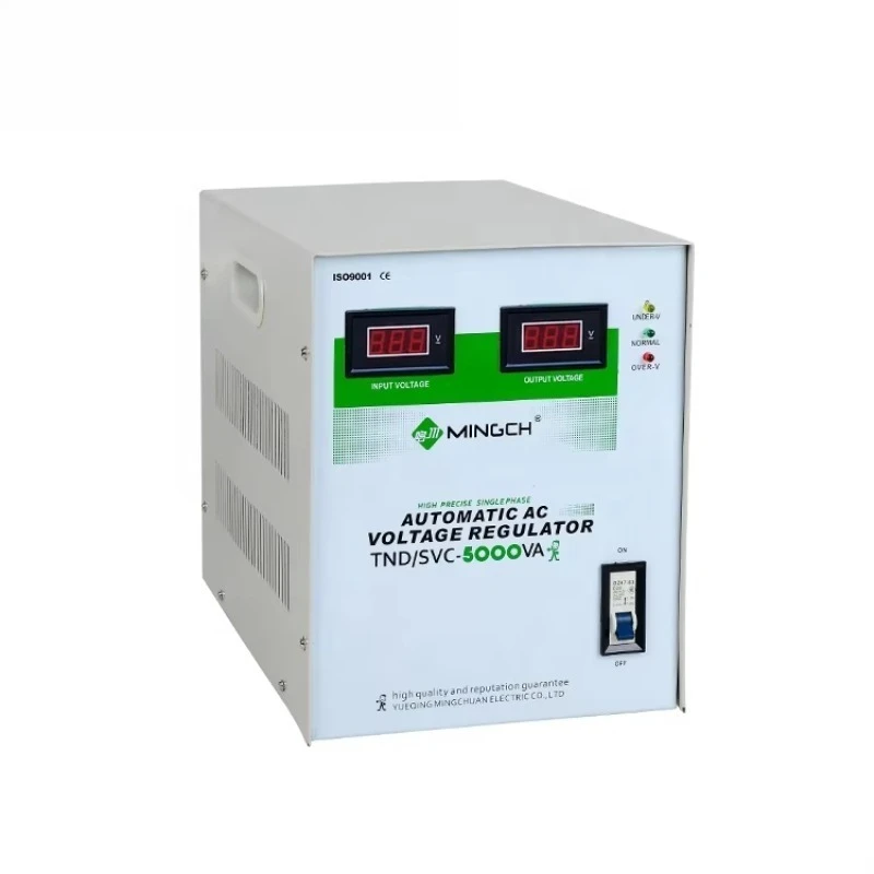 เครื่องควบคุมแรงดันไฟฟ้าอัตโนมัติแบบเฟสเดียว ได้รับการรับรองมาตรฐาน CE ขนาด 7kva 10kva 15kva 20kva กระแสสลับ 15KW 220V