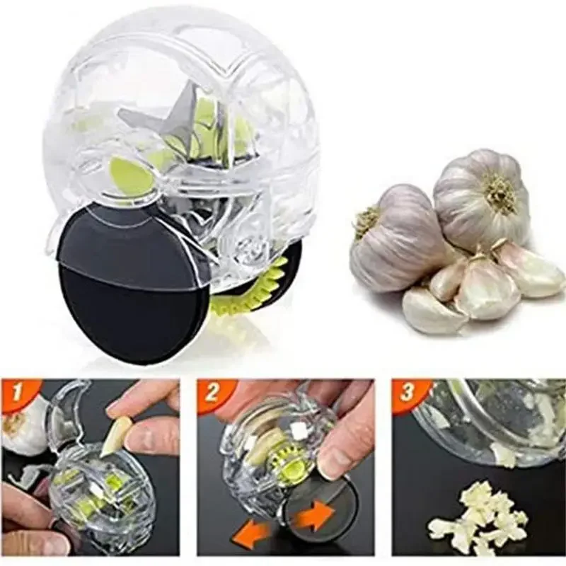 2024 New Kitchen Gadget Tool Garlic Chopper Wheel Garlic Mincer Roller Kitchen Aid Garlic Hand Crusher