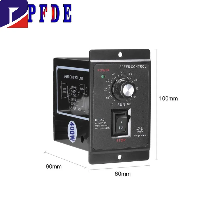US-52 Speed Controller Alternating Current Single-phase Asynchronous Motor Electronic Stepless Speed Regulation Speed Controller
