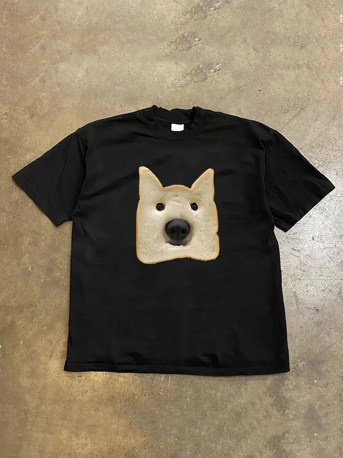 Bread Puppy Round Neck New Model personality Clothes Oversized Unisex T-shirt Fashion Hip Hop Street Trendy Cotton high quality