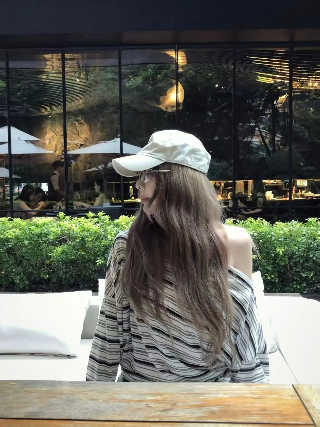 

Slim Fit Long Sve T-irt Women's Casual Comfortable Waist-Cinching Stripe Pattern Versatile Top Quali Material