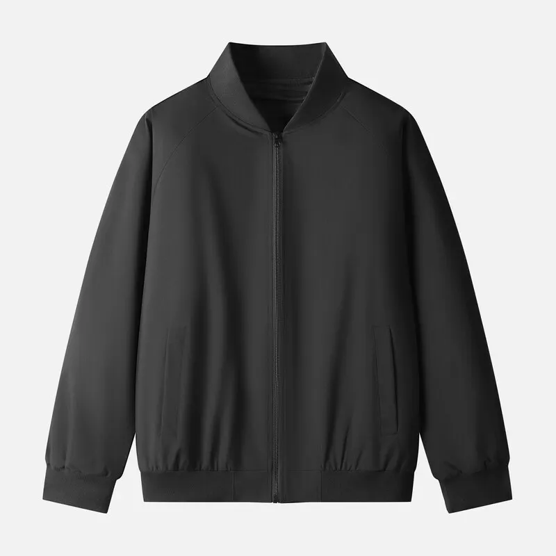 

Spring Autumn New Men's Zipper Jackets Stand Collar Bomber Jacket Coat