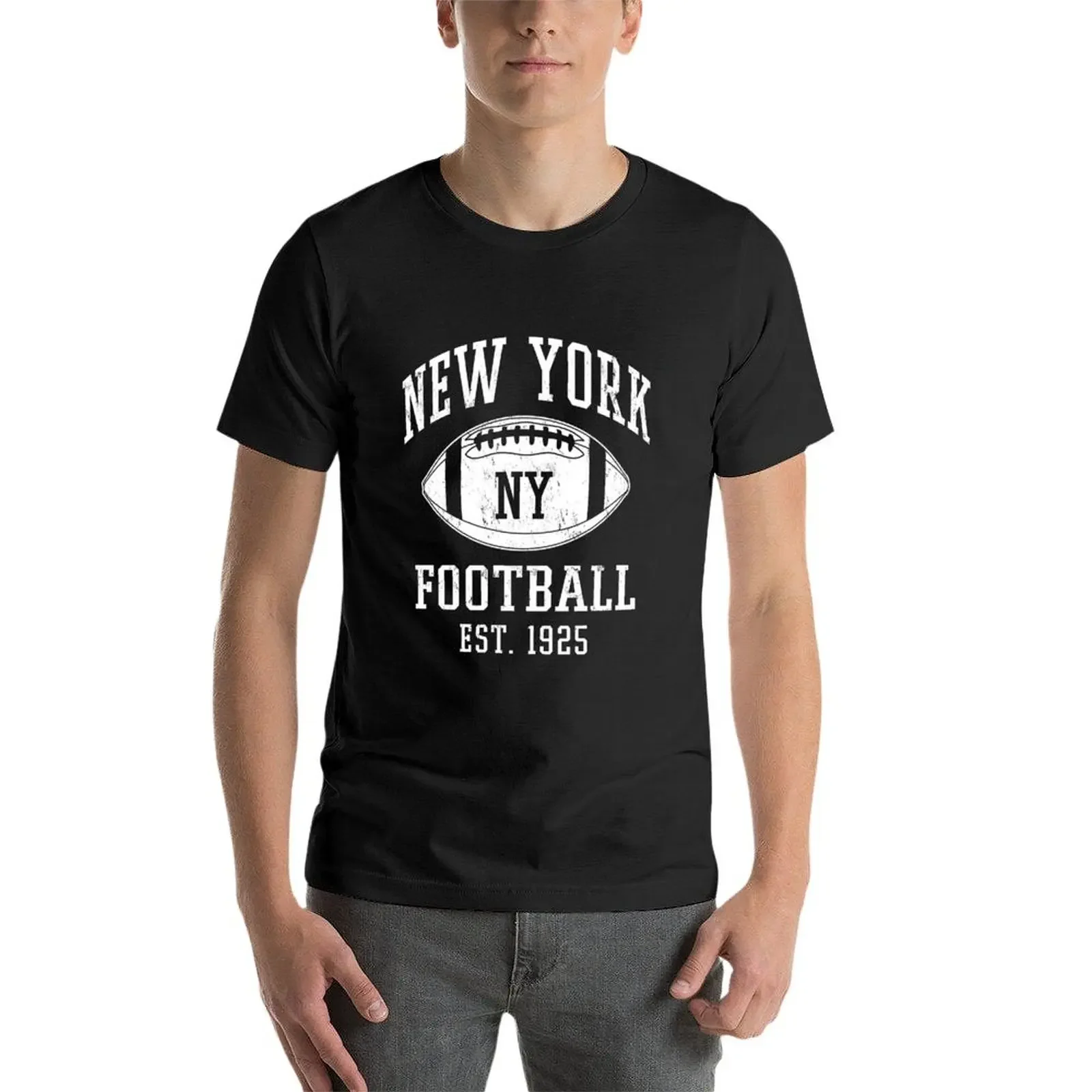 Vintage New York Football Team Giants Retro Goalline T-Shirt olahraga atasan musim panas pakaian pria blus ukuran besar mode Pria