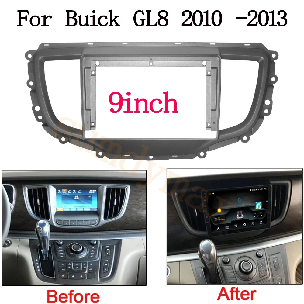 2 Din 9 Inch Car Radio Installation Plastic Fascia Plane Frame for Buick GL8 2010-2013 car radio frame Dash Kit