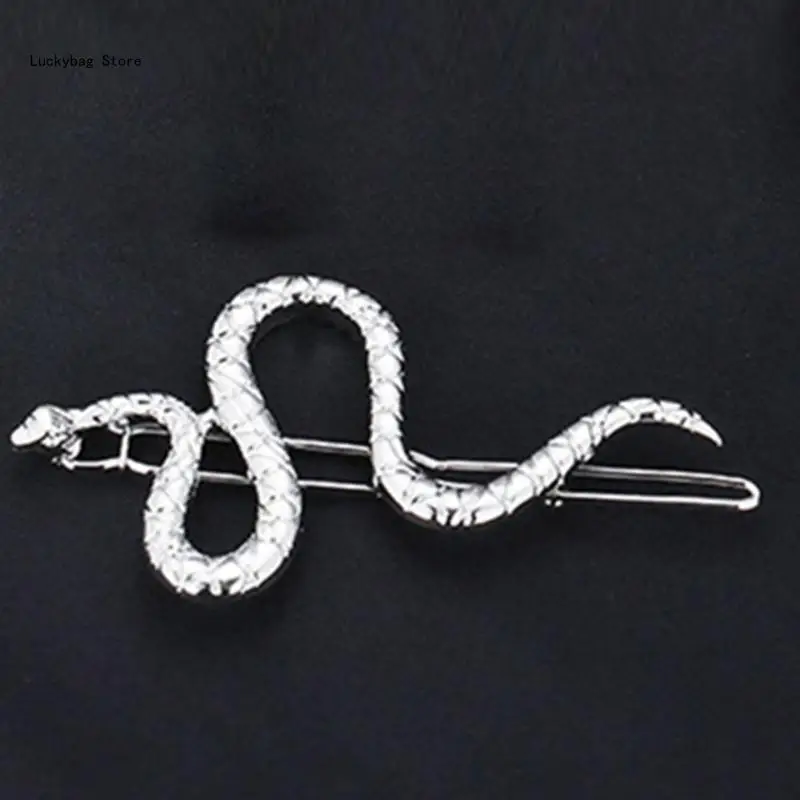 Snake Hair Barrettes Snake Hair pins For Women Hair Accessories Silver Snake Hair Clips 2PCS Gothic Accessory