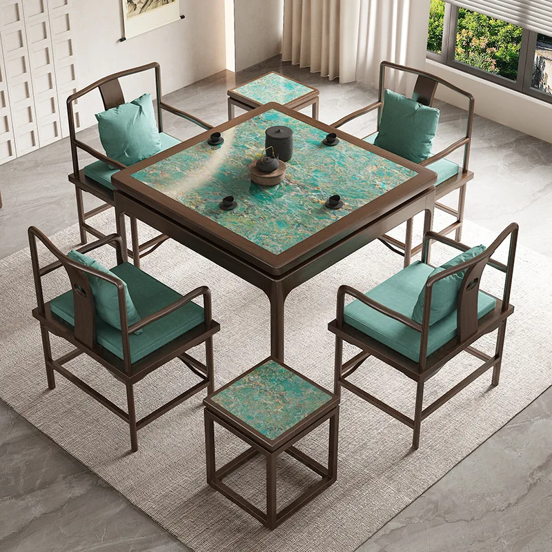 DSA solid wood square table square small apartment household simple light luxury rock slab dining table eight immortals table