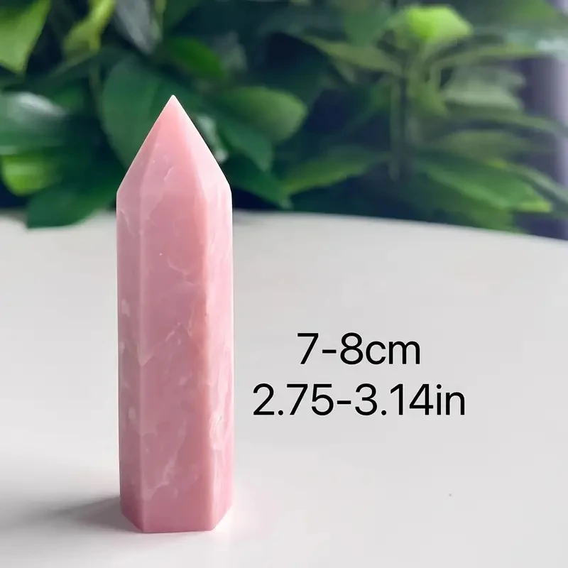 1pc Natural Pink Opal Crystal Tower Crystal Decorative Stones Healing Crystal Points Crafts Gifts Car Desktop Decoration