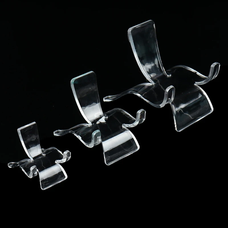 2pcs Acrylic Shelf Stones Crystal Cluster Stand Mineral Specimen Display Holder Chair-shaped Crystal Display Base Jewelry Base