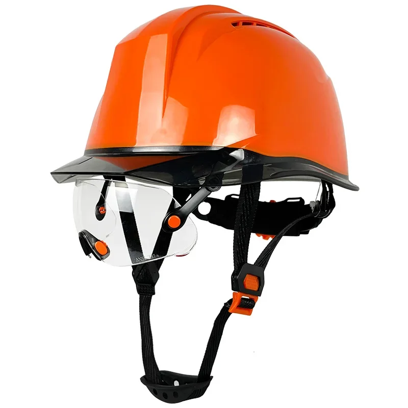 Industrial High Quality Work Safety Helmet With Goggles For Engineer Construction CE EN397 Hard Hat Ansi ABS Shell Insulation