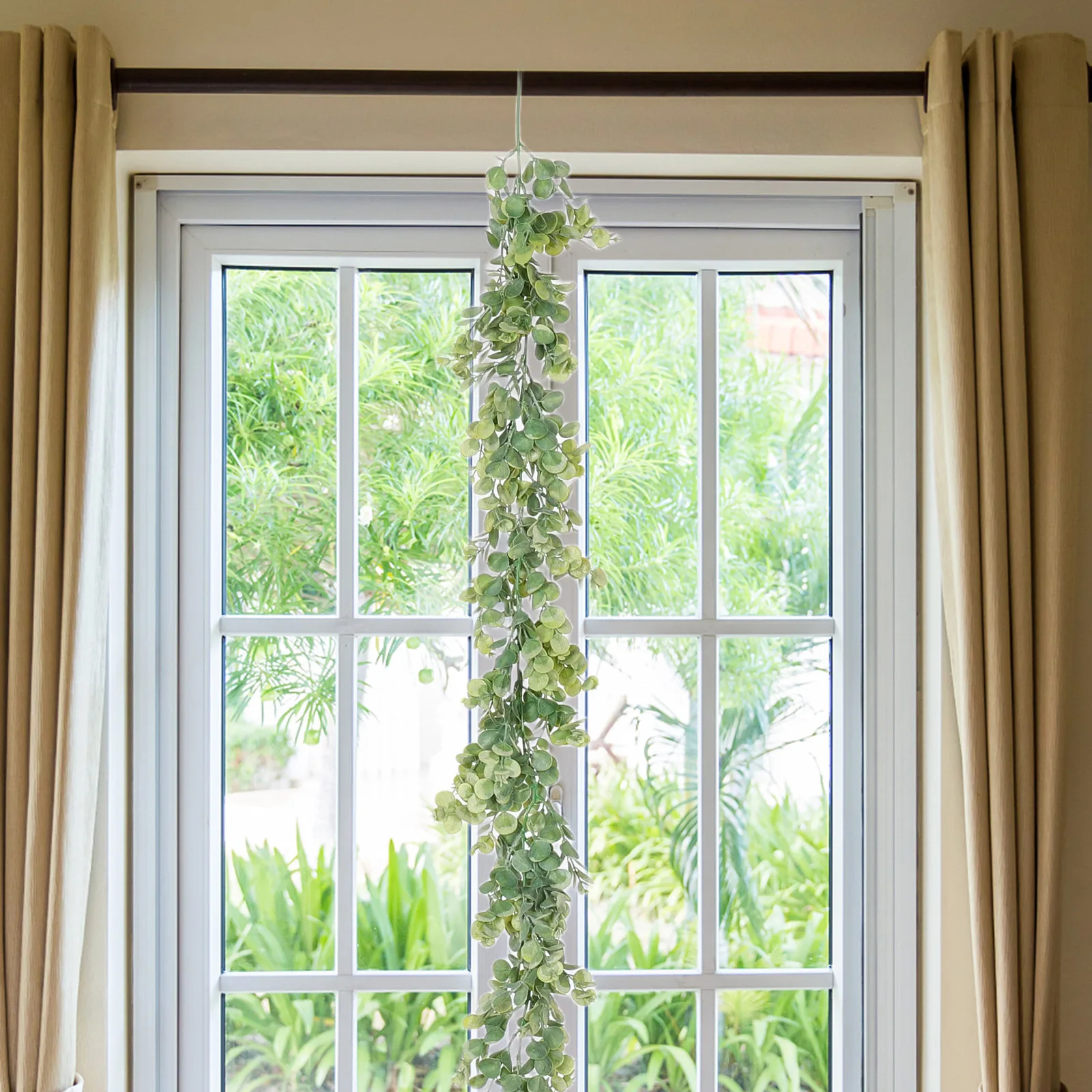

Artificial Flower Vine Home Decor Eucalyptus Leaves Leaf Plants High Quality Garland Long Stem Plastic Hanging Wreath