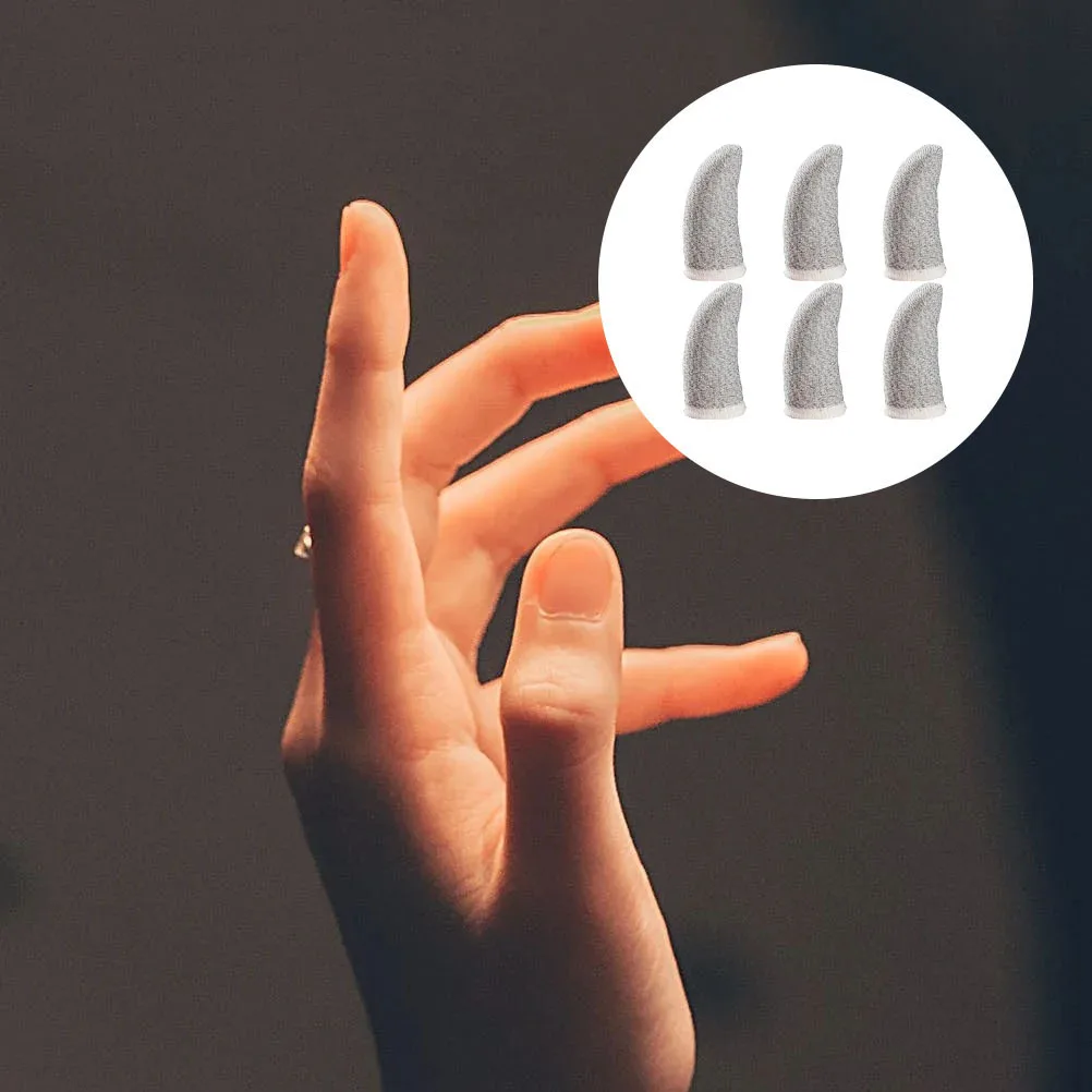 

6Pcs Breathable Sweat-Resistant Finger Covers Elastic Anti-Sweat Game Thumb Sleeve Mobile Accessory Finger Cover