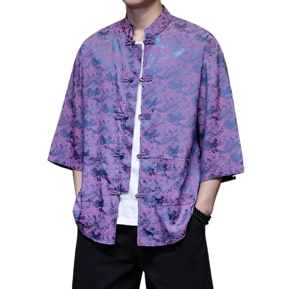 

Рубашка мужская одежда в этническом стиле с принтом китайская традиционная китайская одежда винтажная блузка уличная качественная модная одежда