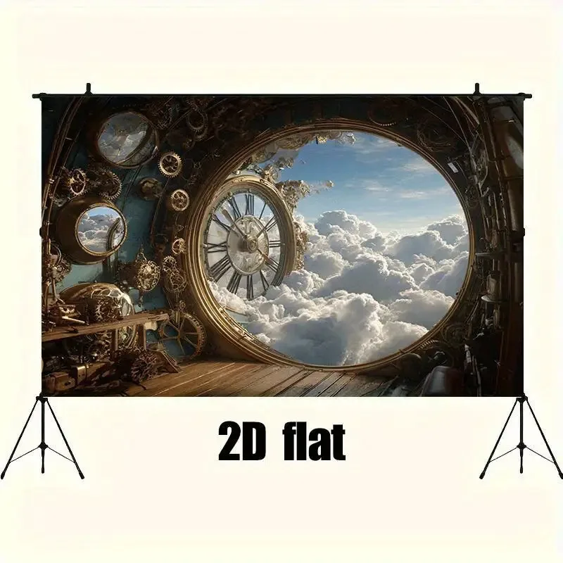 Steampunk Clockwork Gear Wall Tapestry Victorian Gears Fantasy Sky Decor Polyester Home Decoration ArtPrint Hanging Wall Hanging