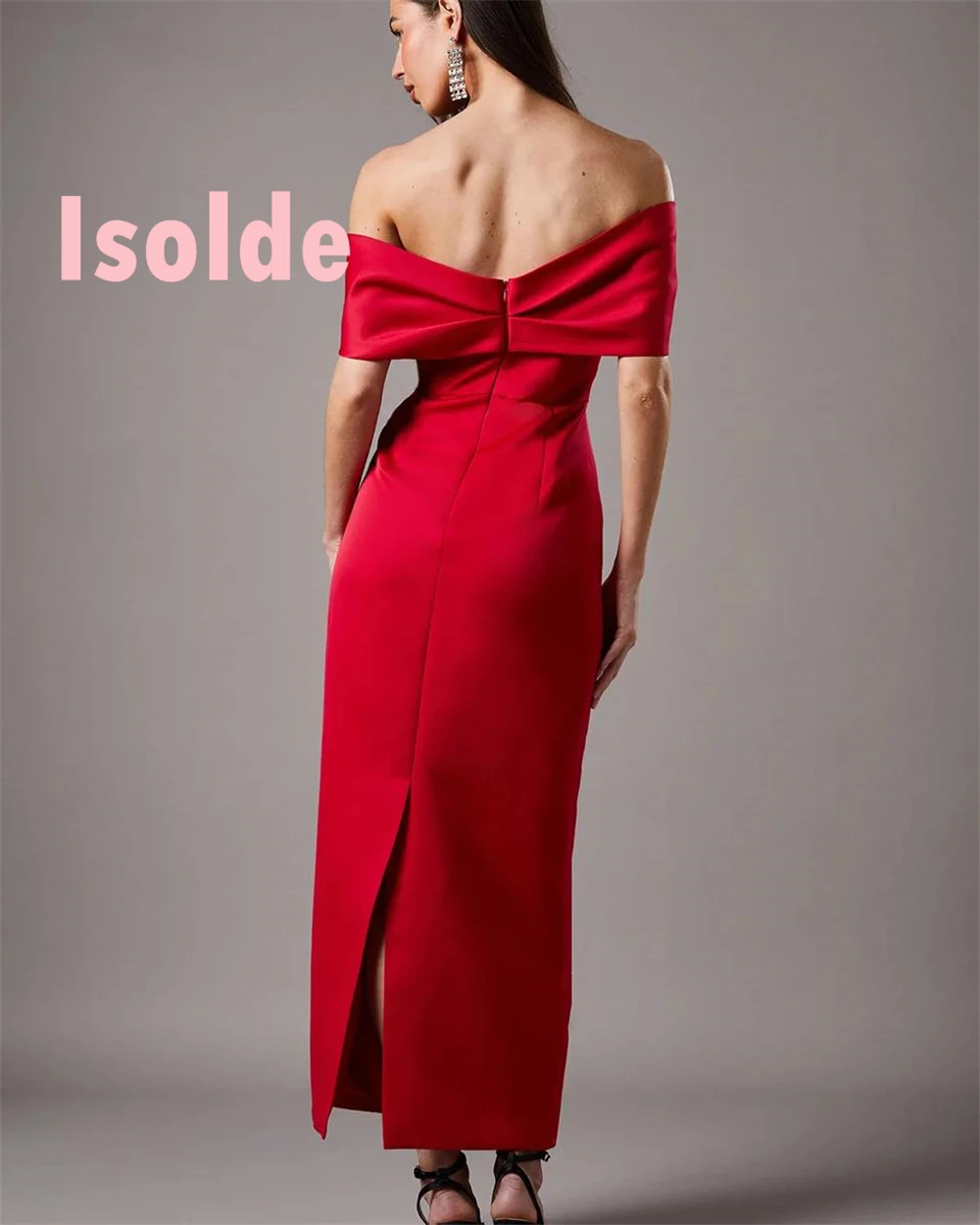 

Customized Elegant Jersey Evening Dress High Quality Off the Shoulder Celebrity Gowns High Quality Special Occasion Gowns