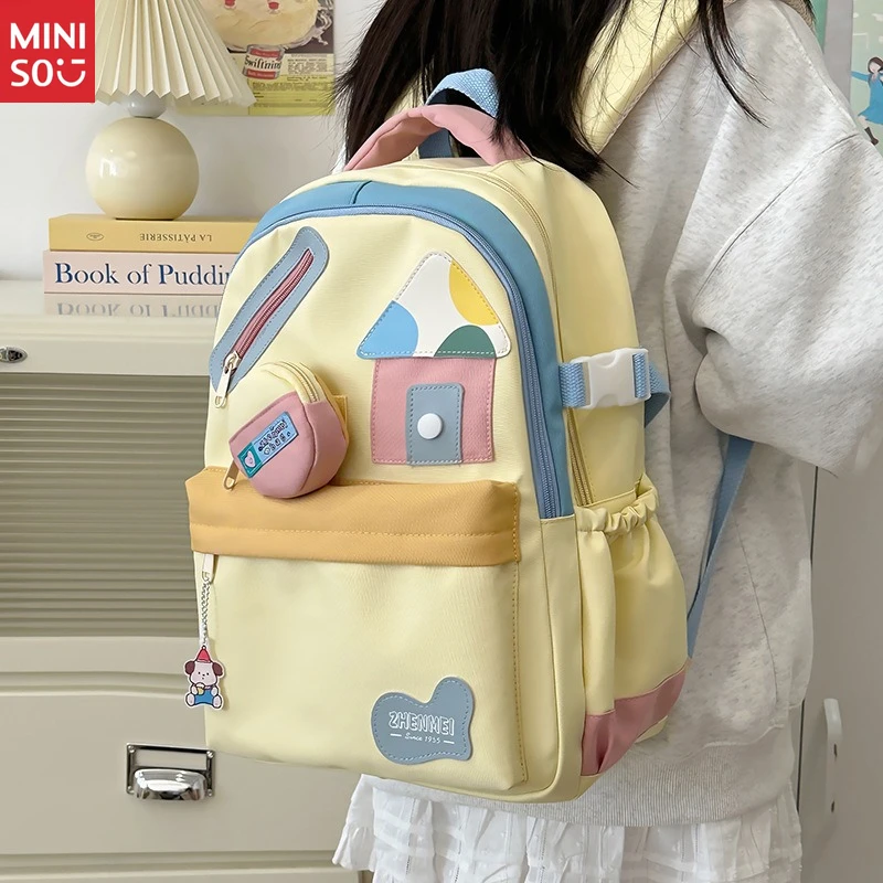 

Miniso Instagram Aesthetic Backpack | Cute School Bag for Teens, Large Capacity