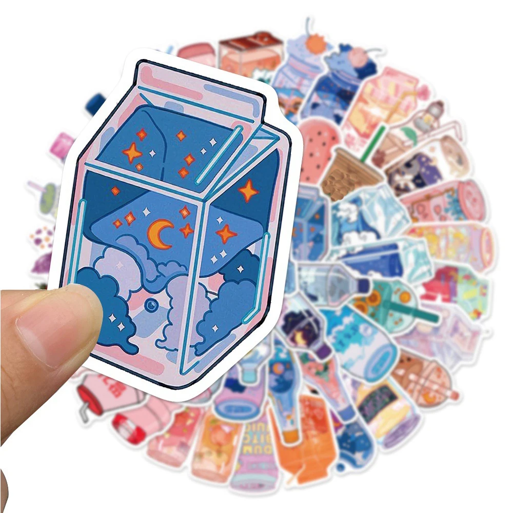 10/30/50PCS INS Style Cute Drink Cartoon Stickers Laptop Guitar Luggage Fridge Waterproof Graffiti Sticker Decal Kid Classic Toy