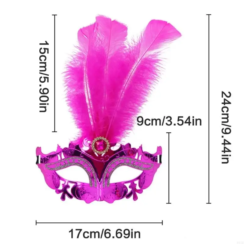 B95F para maska ​​na bal maskowy wenecjanie maska ​​imprezowa kostium na Halloween maska ​​Mardi Gras maska ​​dla par kobiety