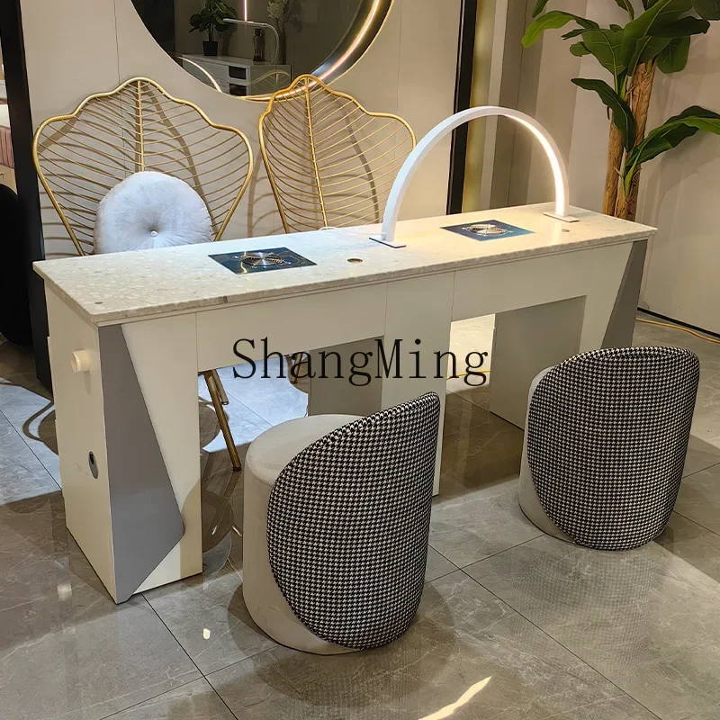 FG Workbench طلاء الأظافر الغراء تخزين متكامل بالجملة طاولة مانيكير بسيطة بيضاء واحدة طاولة مانيكير مانيكير