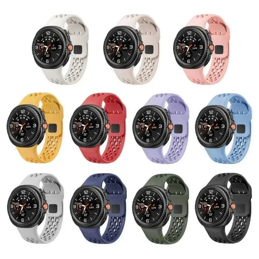 سيليكون حزام (استيك) ساعة لسامسونج غالاكسي 8 2025 سيليكون حزام الرياضة معصمه ل غالاكسي 8 الكلاسيكية 46 مللي متر ساعة 8 40 مللي متر 44 مللي متر