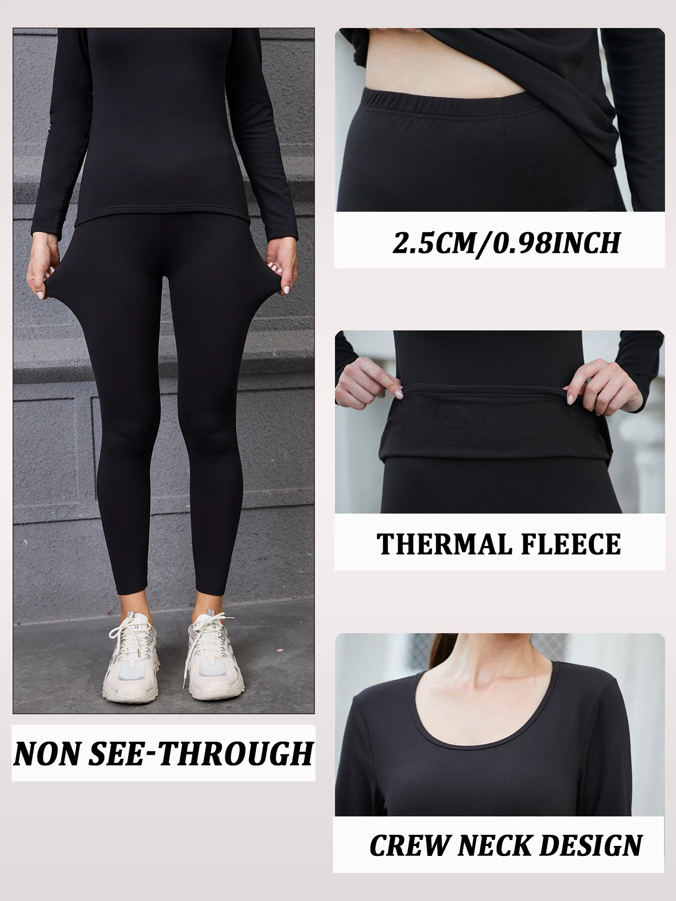 2 حزمة المرأة سوبر لينة الحراري الصوف الملابس الداخلية مجموعات الحرارية مجموعات المتسكعون الشتاء بيجامة مجموعات للطقس البارد