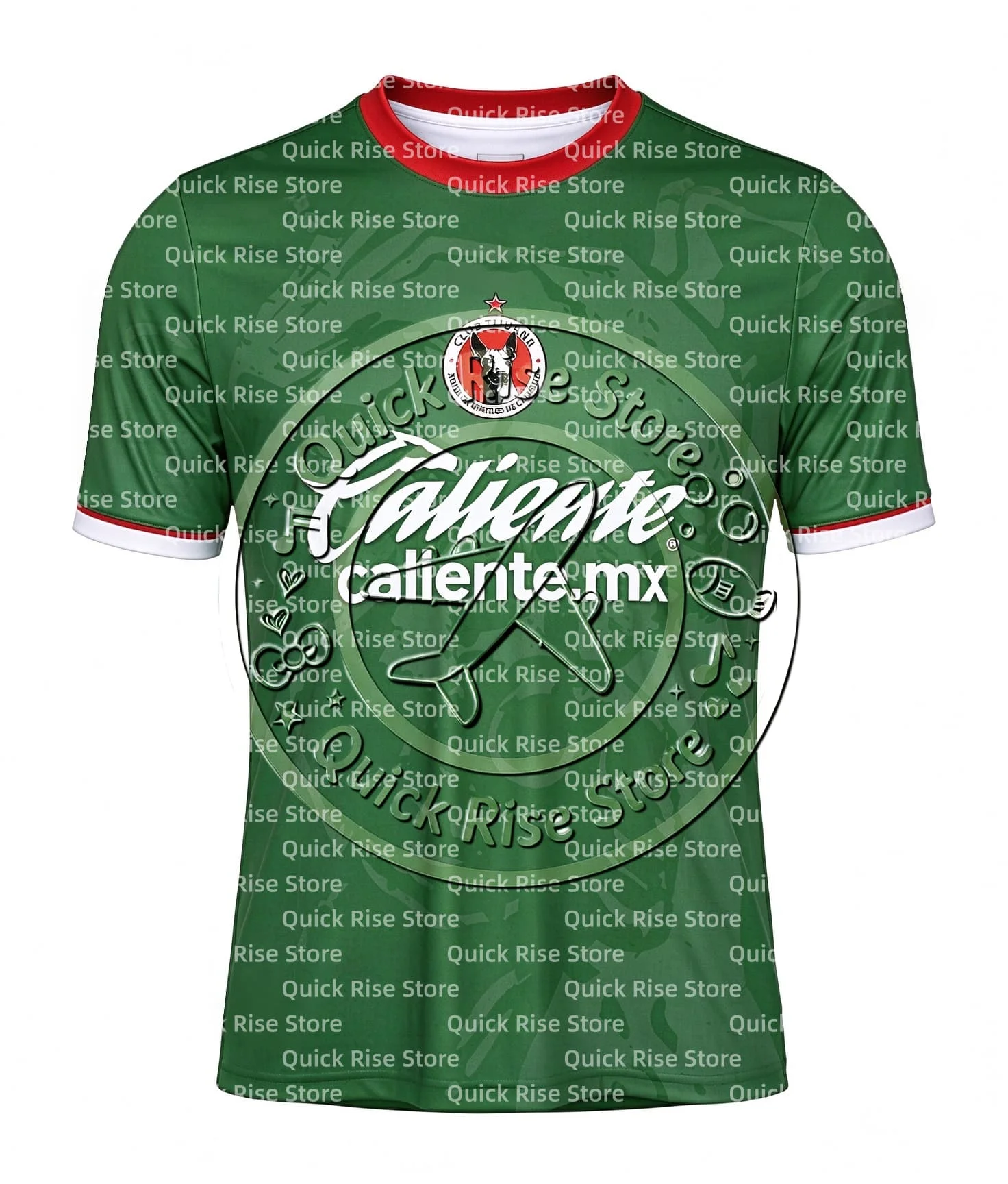 Club Tijuana 2026 Home Soccer Jersey Men Breathable Quick Dry Football Shirt Club Short Sleeve Sports Fans Uniform Tops Tee