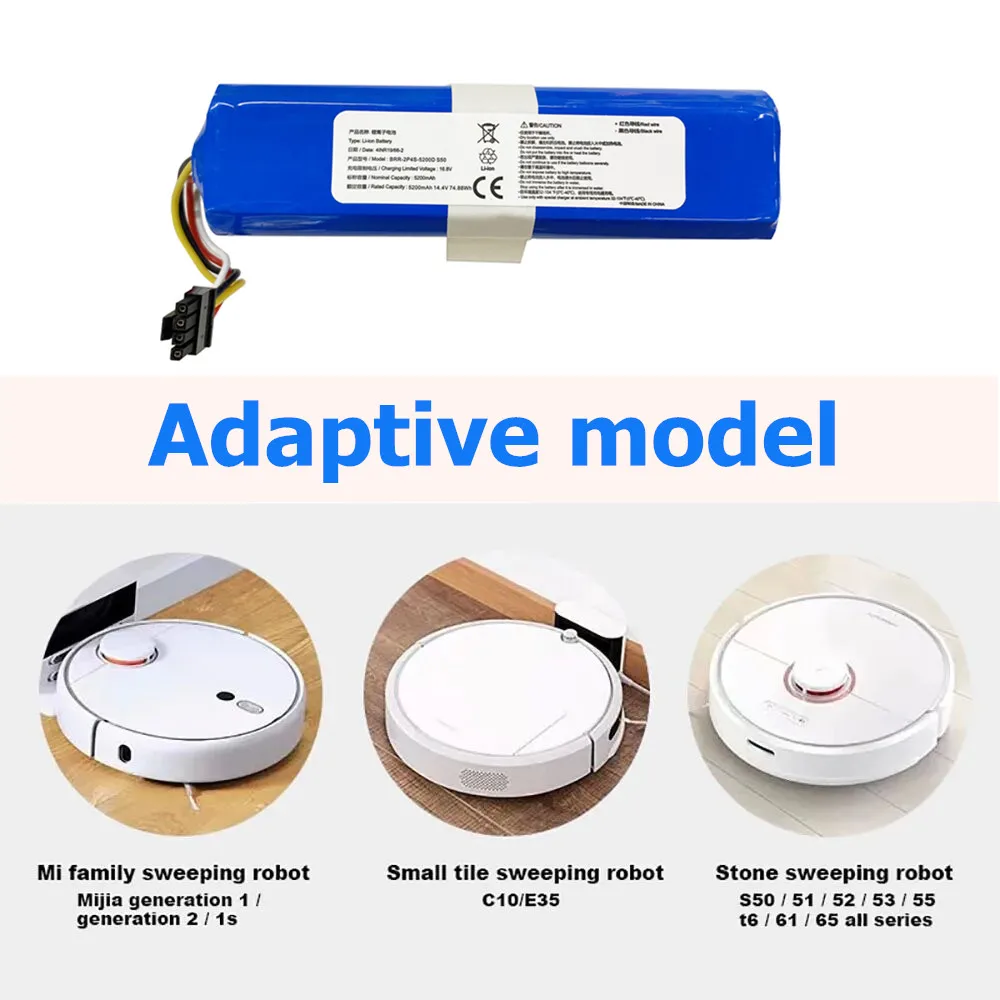 5200mAh Battery for Xiaomi Roborock S50 S51 S55