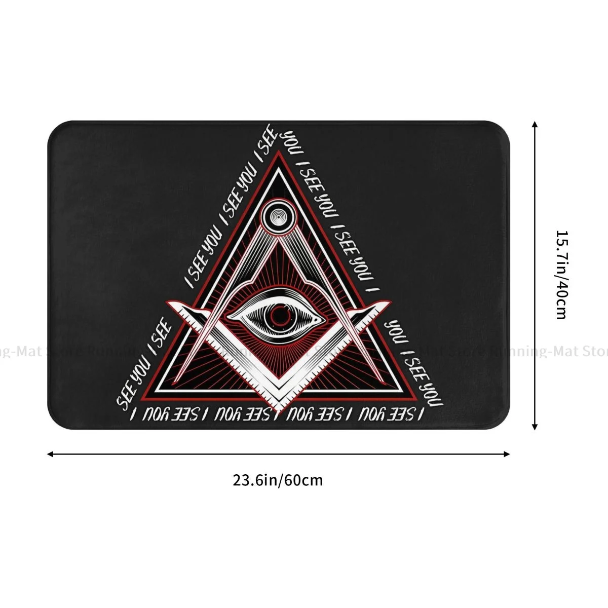 Illuminati Anti-Slip Doormat Bath Mat I See You Balcony Carpet Welcome Rug Indoor Decor