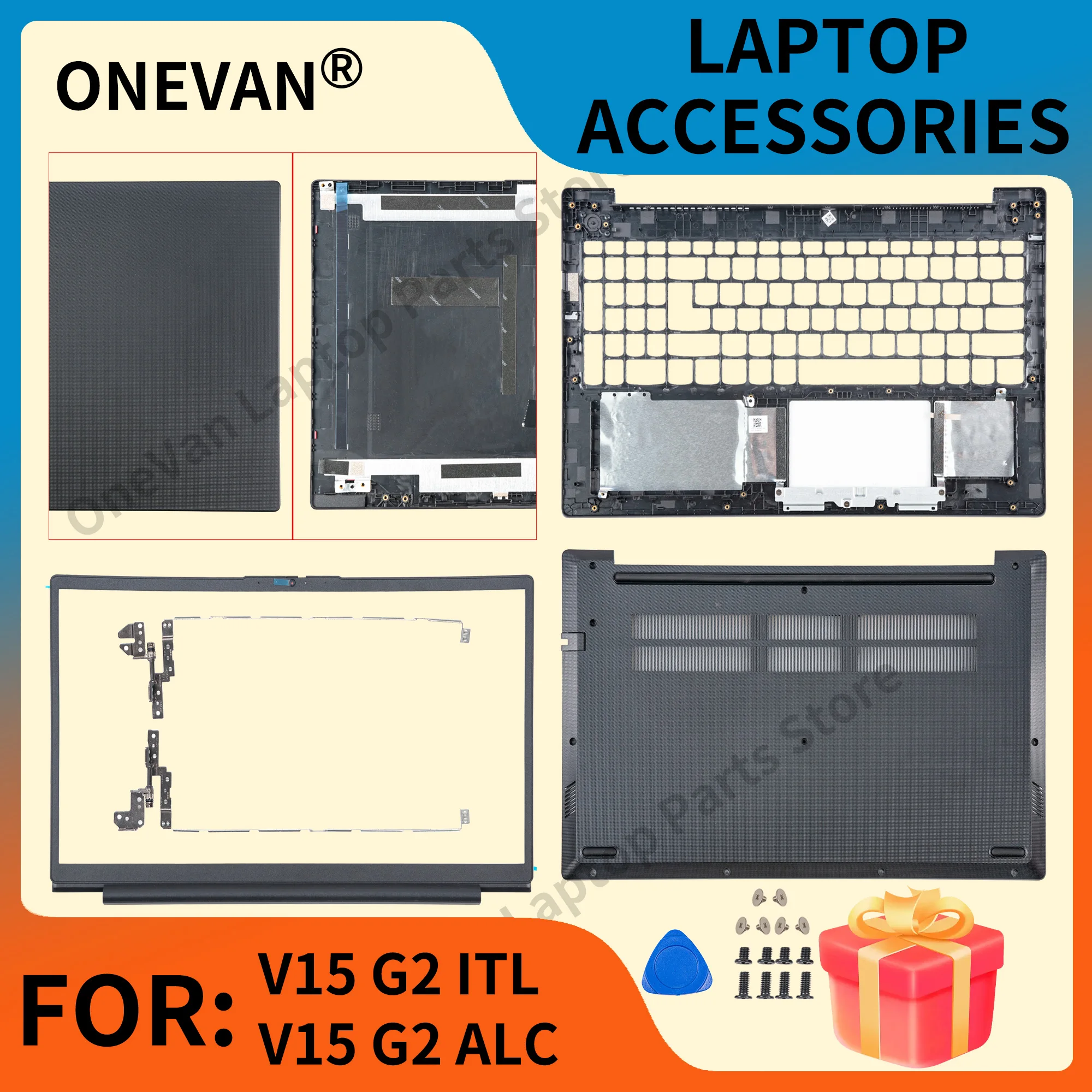 

NEW Case For V15 G2 ITL V15 g2 ALC IJL Plastic LCD Back Cover Front Bezel Palm rest Top Case Bottom Case Hinges