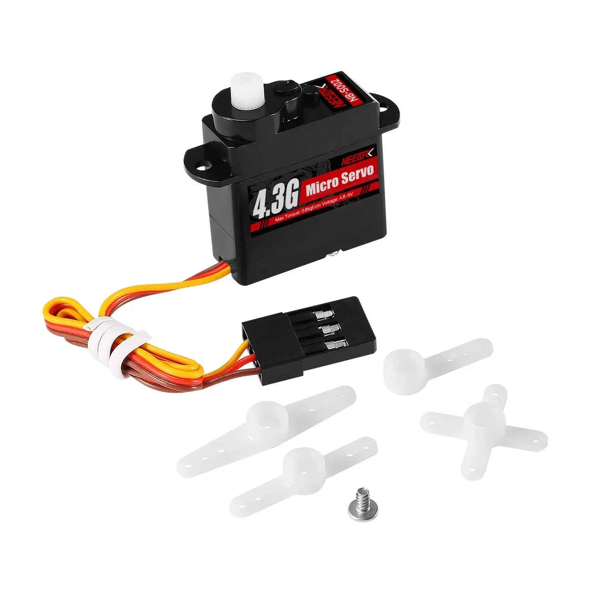 NEEBRC 4.3g Mini Servo numérique sans noyau Micro plastique/métal engrenage étanche moteur Servo pour voiture RC hélicoptère à voilure fixe Robot