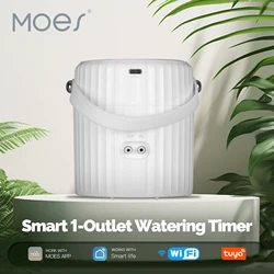 MOES Tuya WiFi Watering Pump Timer Device Irrigation System Garden Tools Sprinkler Wired Design Auto Mode Manual App Control