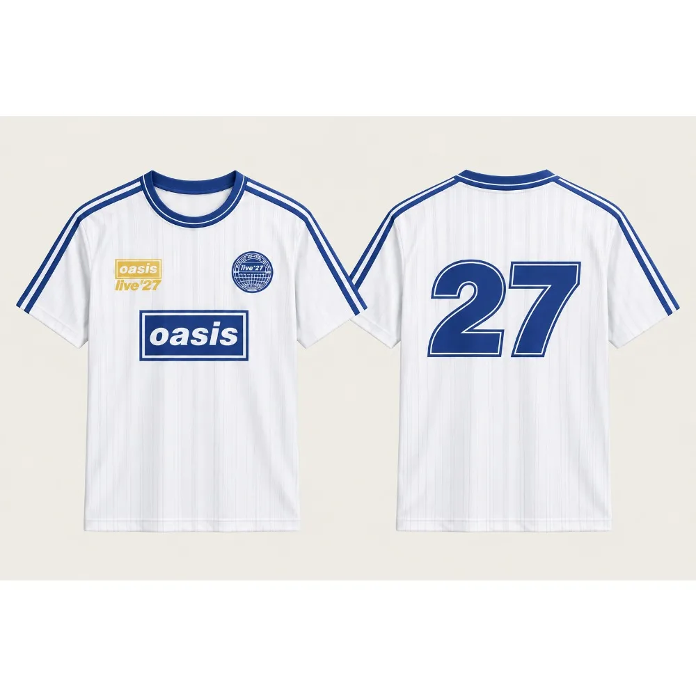 Live'27 World Tour Retro Band Rock Football Suit Street Wear Y2k Unisex T-shirt 3D Printed Quick Drying Breathable Jersey