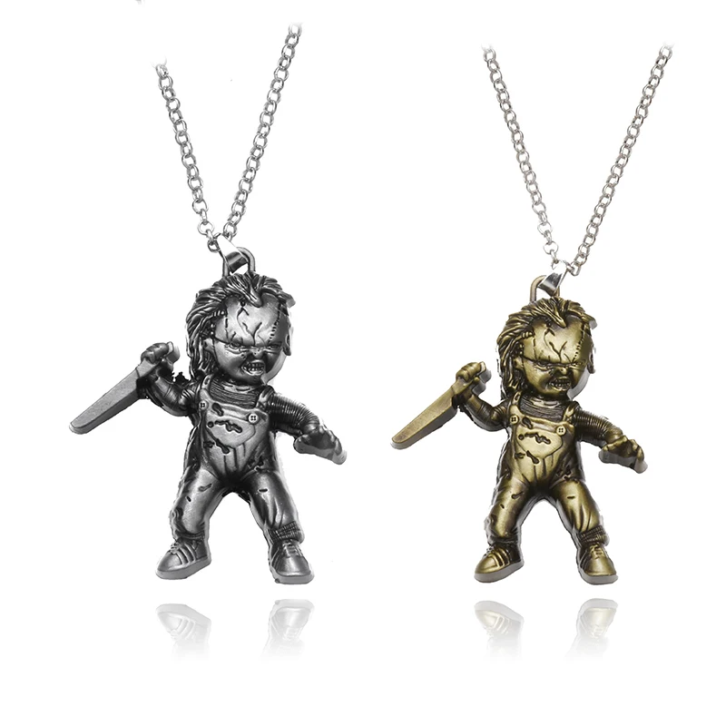 Horror Movie Seed Of Chucky Necklace Cosplay Figure Head Pendant Necklace Ожерелье Men Halloween Gift Dans Souvenirs