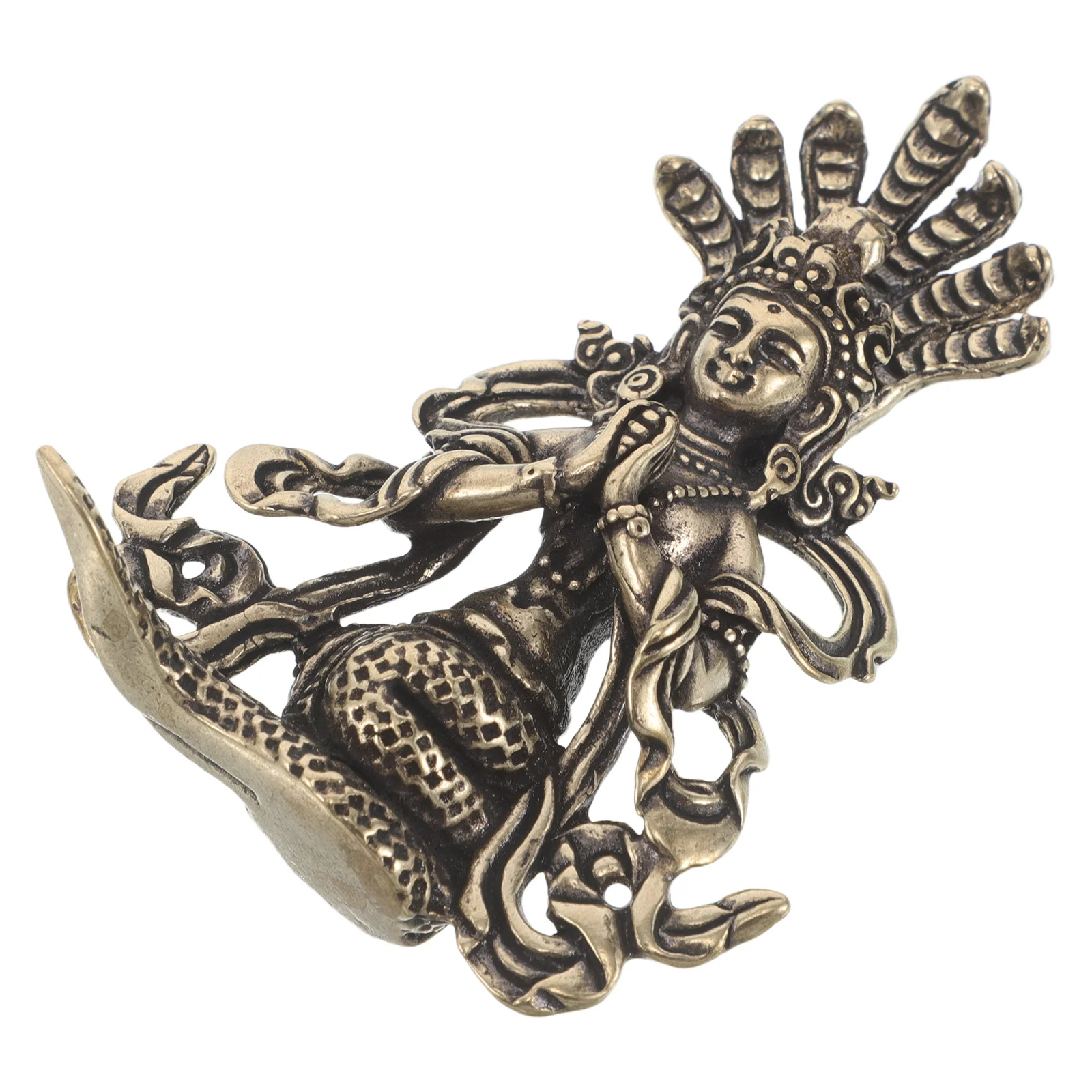 

Brass Goddess Vintage Snake Statue Sculpture Table Decor For Home Office Feng Shui Blessing Ornament