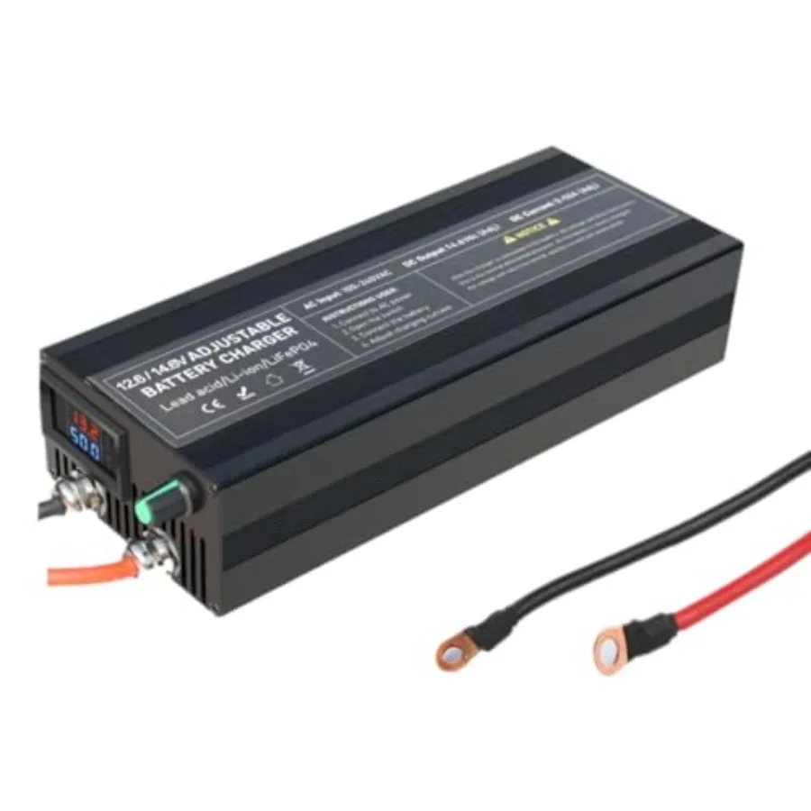 

14.6V 80A Lithium Iron Phosphate Battery lfp Charger 0-80 A Adjustable Current Fast Charging Interface Ring Terminal Used for 1