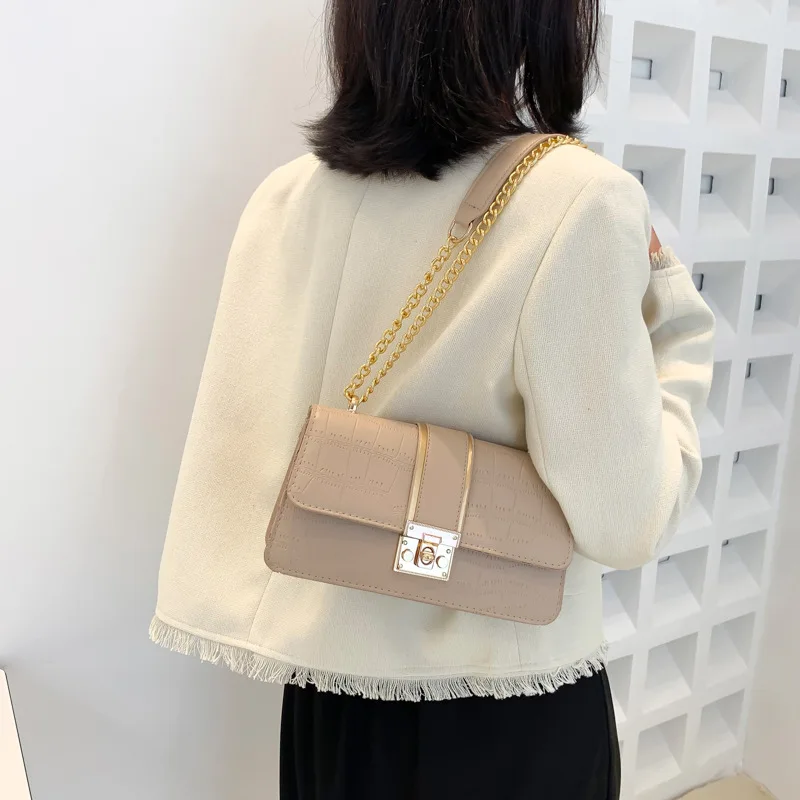 Autumn Stone Prints Women\'s Bag Trend Chain Square Handbags Messenger Bags Female Luxury Crossbody Bags for Women Fashion Bag