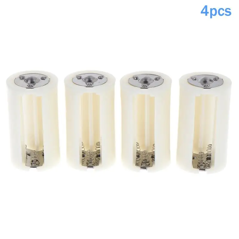 4Pcs AA To D Battery Box 3x AA To D Size Battery Protective Case Holder Battery Adapter Converter Holder Switcher Case