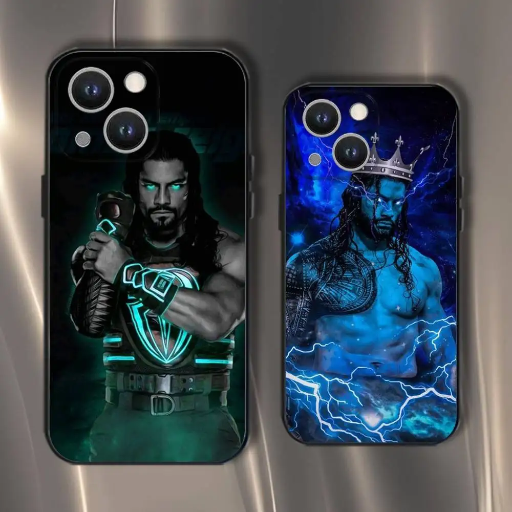 

Roman Reigns Phone Case For iPhone 16,15,14,13,12,11,Pro,XS,Max,XR,Plus,E,SE4,Mini Black Soft Cover
