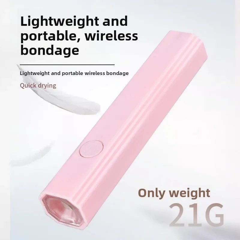Nail Lamp One Word Light Therapy Curing Mini Baking Lamp Portable Rechargeable Power Storage Self-defense reflective flashlight